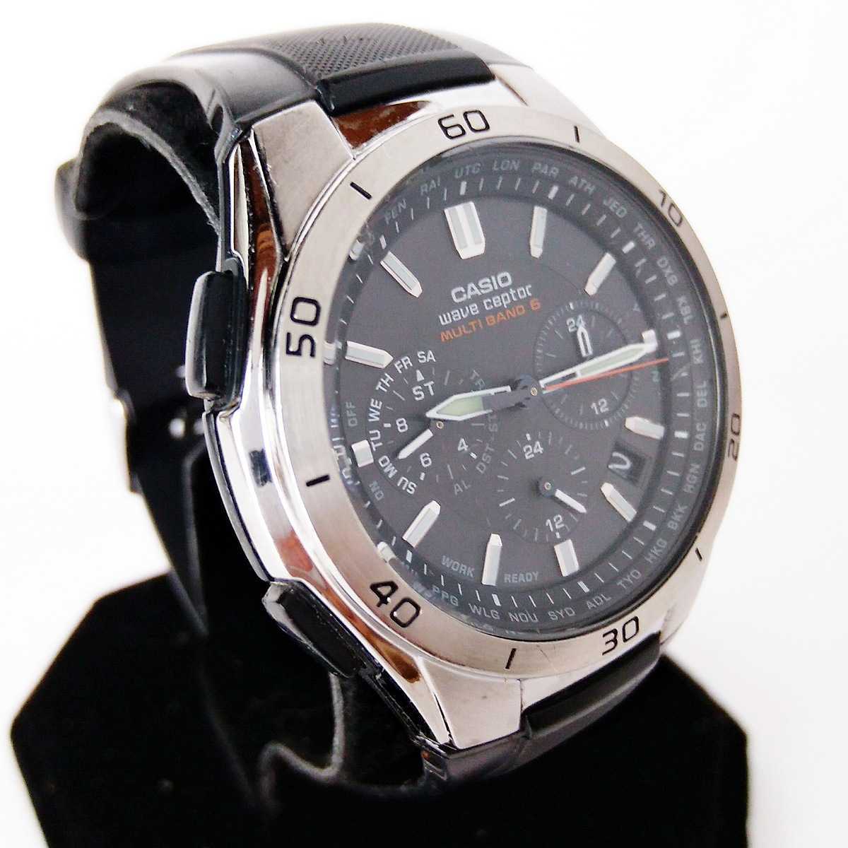動作品 CASIO WAVE CEPTOR ウェーブセプター カシオ クロノグラフ 電波 