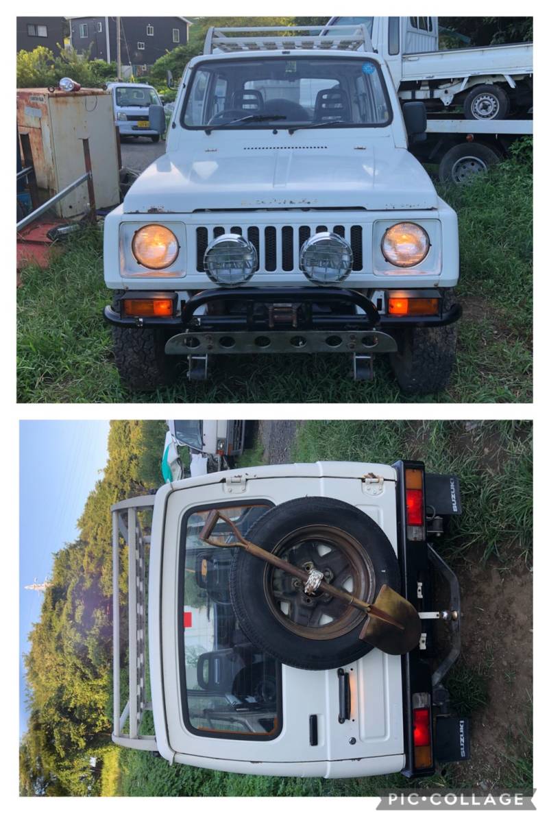 年スズキジムニーJA71V，5速マニュアル，4WD，エンジンかかります，書類有り。