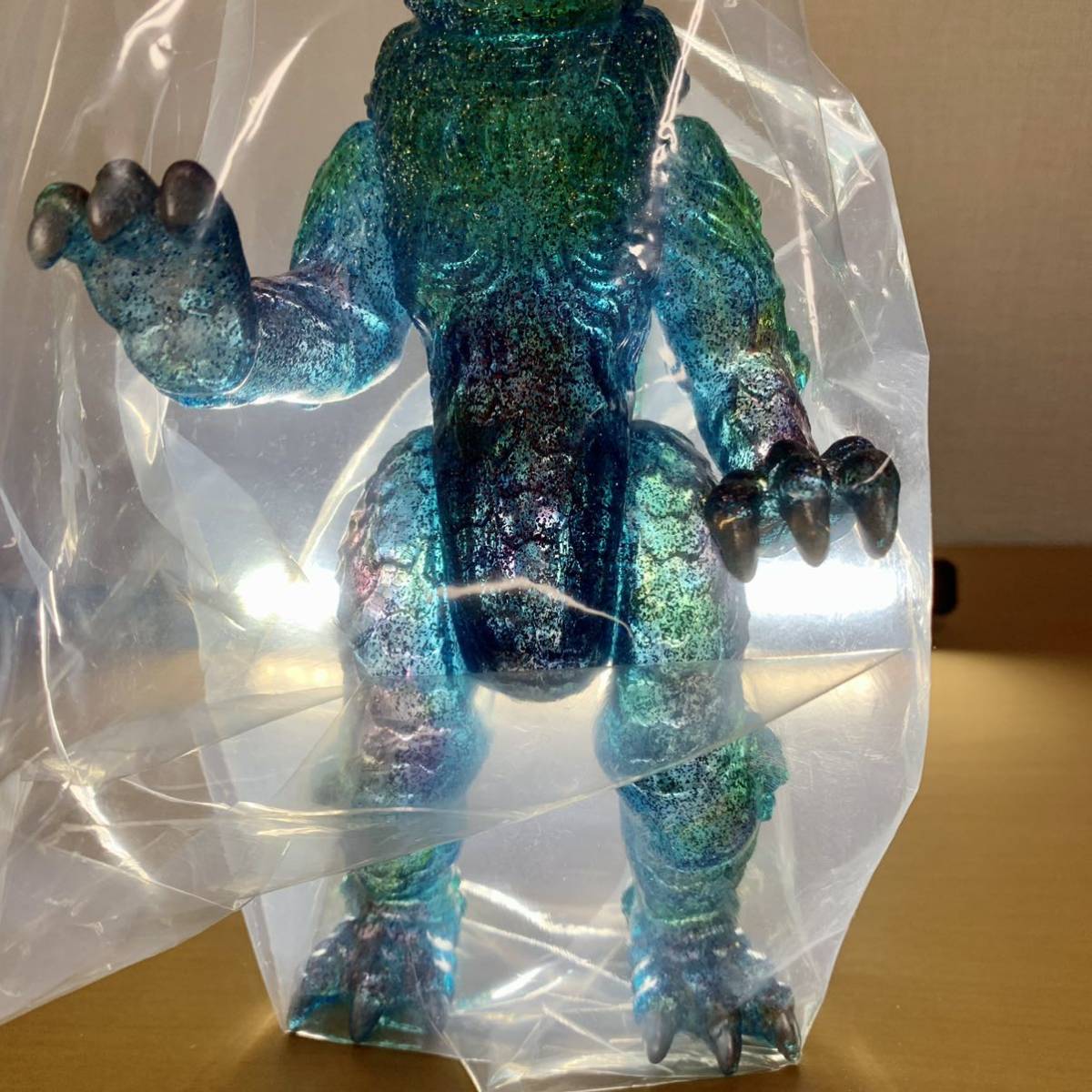 マーミット キングシーサー クリア ブルー ラメ ソフビ sofvi ゴジラ 