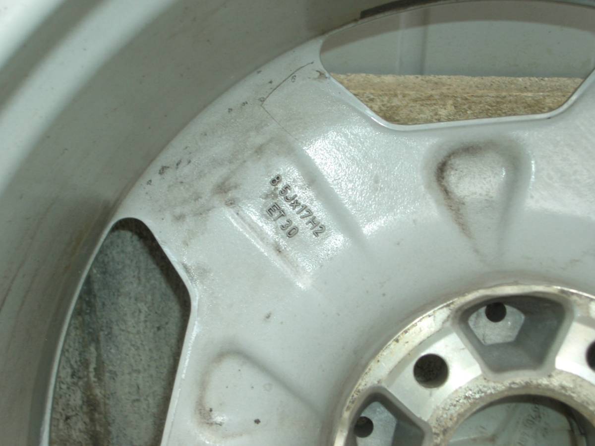 ベンツ AMG純正 17インチアルミ 8.5J ET30 1本 W202 Cクラス W208 CLK R170 SLK 現状 215 45 17 古タイヤ付 ジャンク品 メルセデスベンツ AMG 18インチ 純正ホイール CLS55 X10