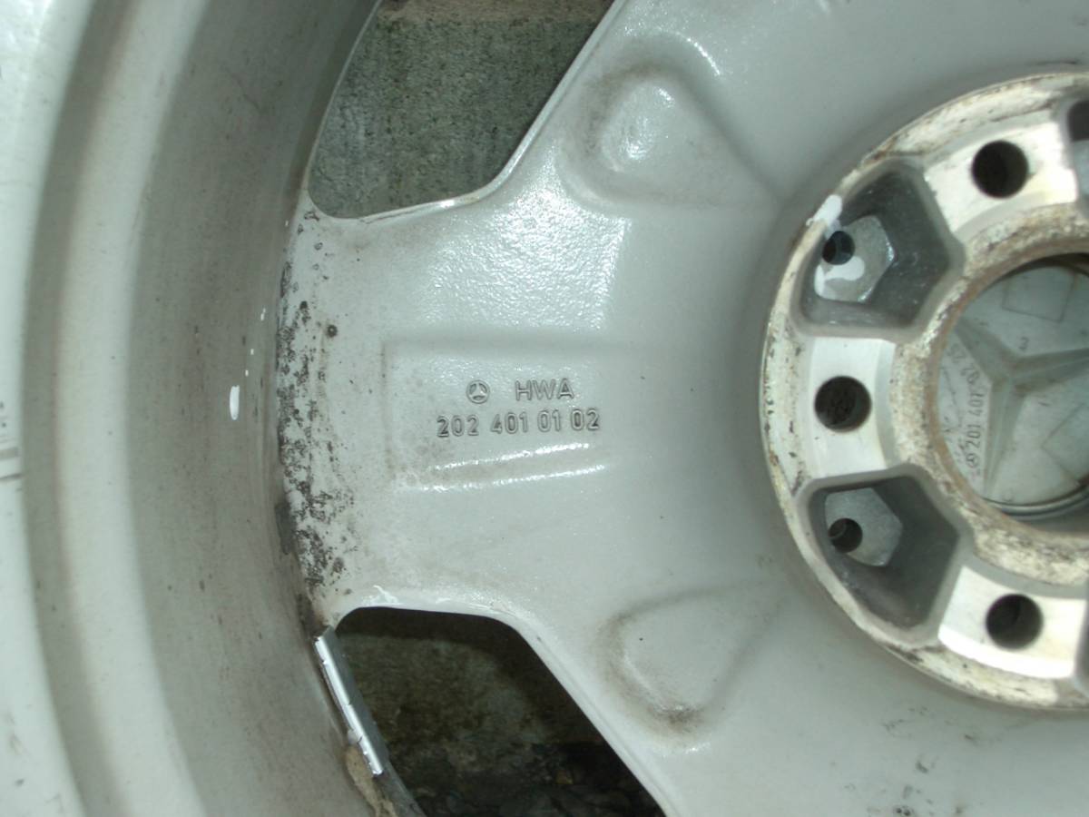 ベンツ AMG純正 17インチアルミ 8.5J ET30 1本 W202 Cクラス W208 CLK R170 SLK 現状 215 45 17 古タイヤ付 ジャンク品 メルセデスベンツ AMG 18インチ 純正ホイール CLS55 X10