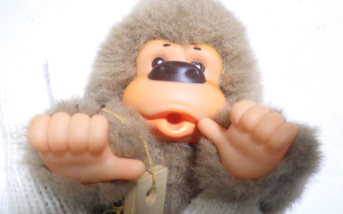 在庫台数限定 ゴリラ 超レア可愛い ぬいぐるみ 昭和レトロ 猿 セキグチ モンチッチ ソフビ ぬいぐるみ