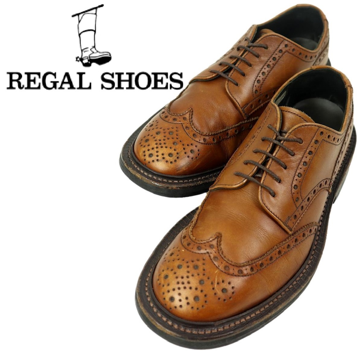 【人気SALE，大得価】 S1838 日本製 REGAL リーガル レザーシューズ ビジネスシューズ ウイングチップ オールレザー サイズ26㎝(26.0cm)｜売買されたオークション情報、yahooの商品情報をアーカイブ公開 - オークファン 靴