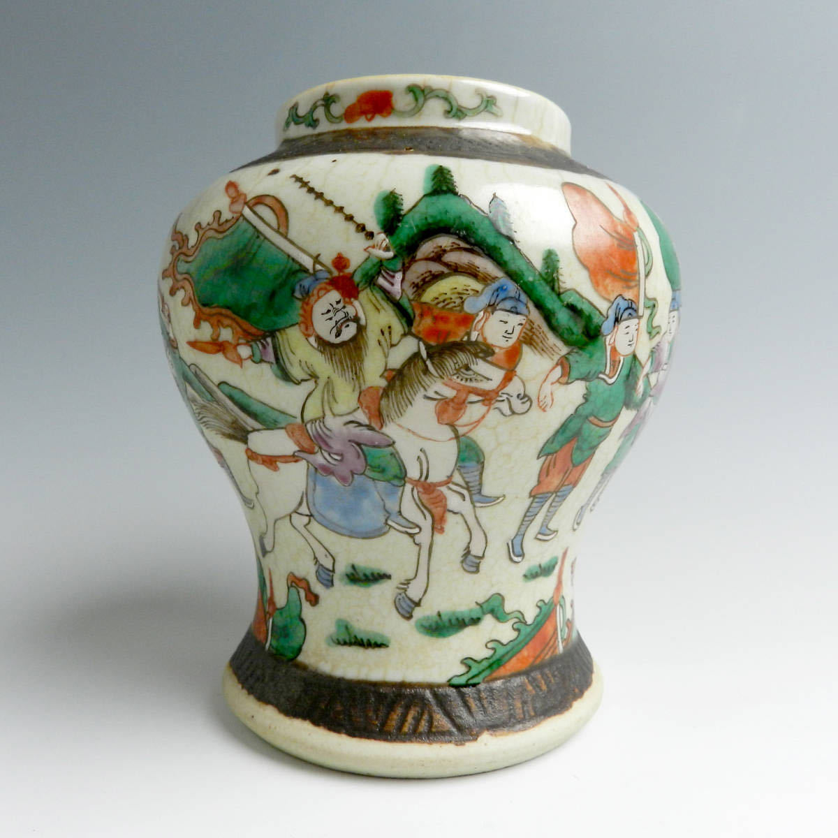 白釉鉄絵花鳥人物文壺 文化遺産オンライン 磁州窯缶 宋代 中国美術