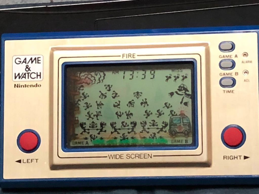 美品 ゲームウォッチ ファイア 画面良好 任天堂 ニンテンドー 即決