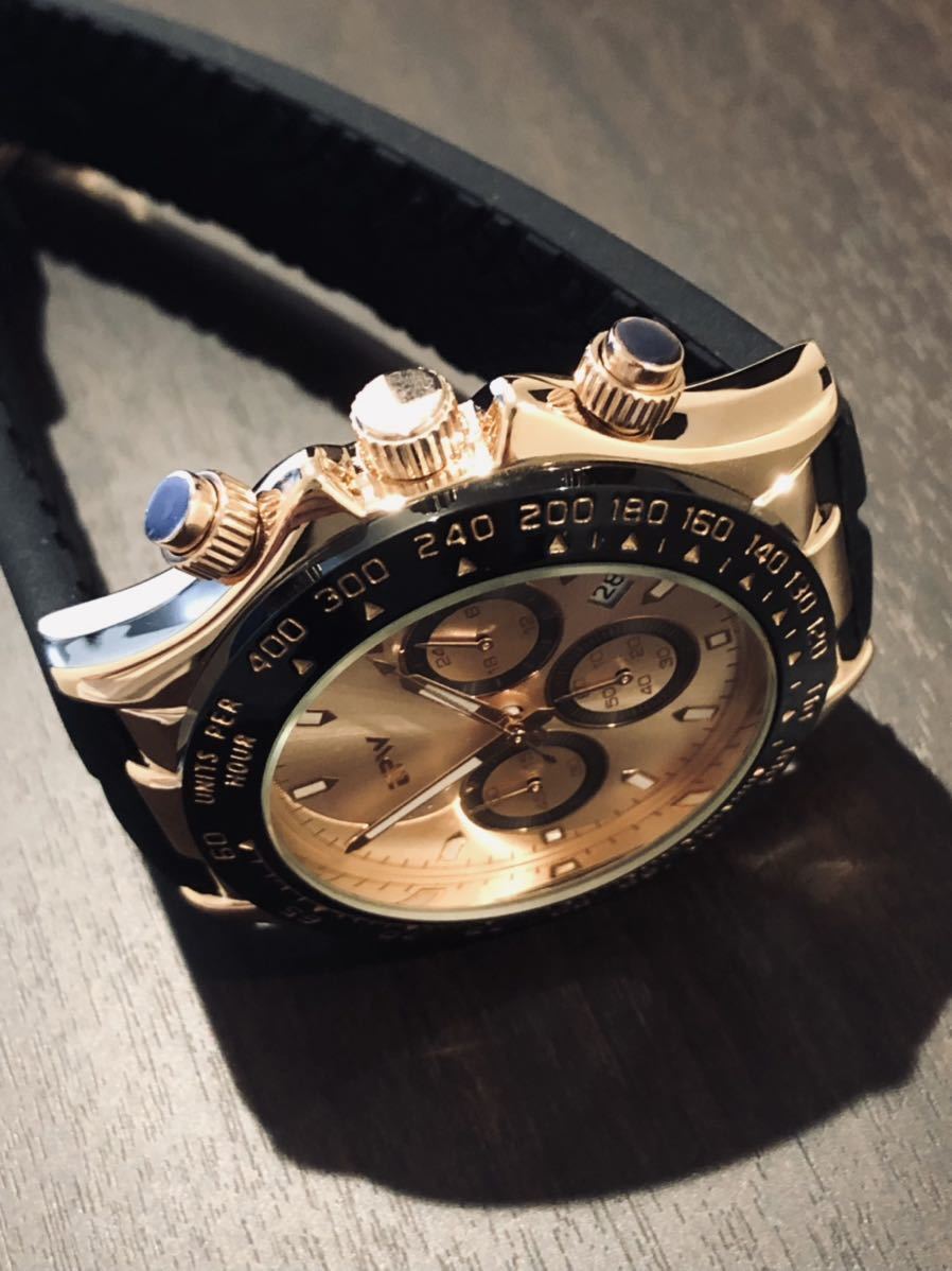 日曜超目玉 Topoftheworld ピンクゴールド メンズ腕時計 クロノグラフ クォーツ デイトナ ロレックス Hommage クロノグラフ カレンダー 売買されたオークション情報 Yahooの商品情報をアーカイブ公開 オークファン Aucfan Com