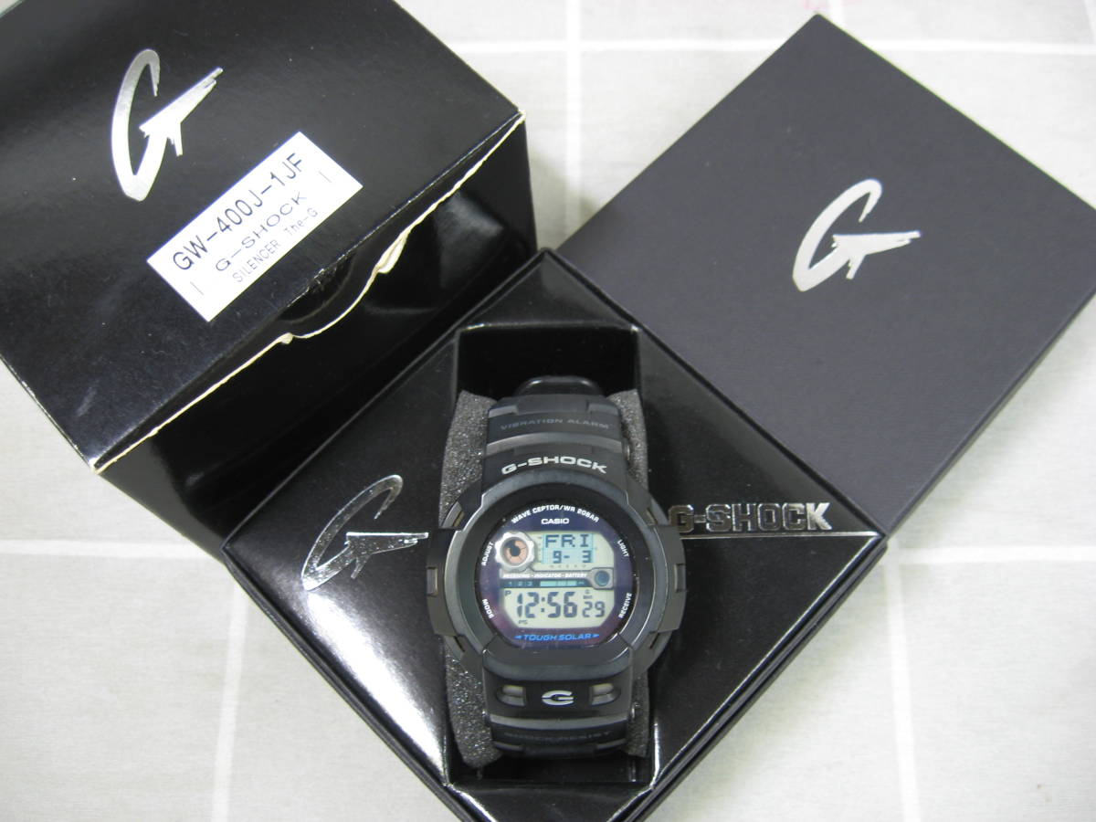 CASIO G-SHOCK TheG GW-400J-1JF サイレンサー タフソーラー電波 中古 