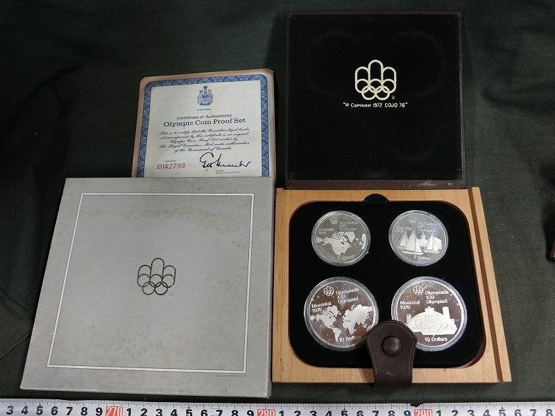 ない カナダ 1976年 10ドル モントリオールオリンピック記念銀貨 4枚セット