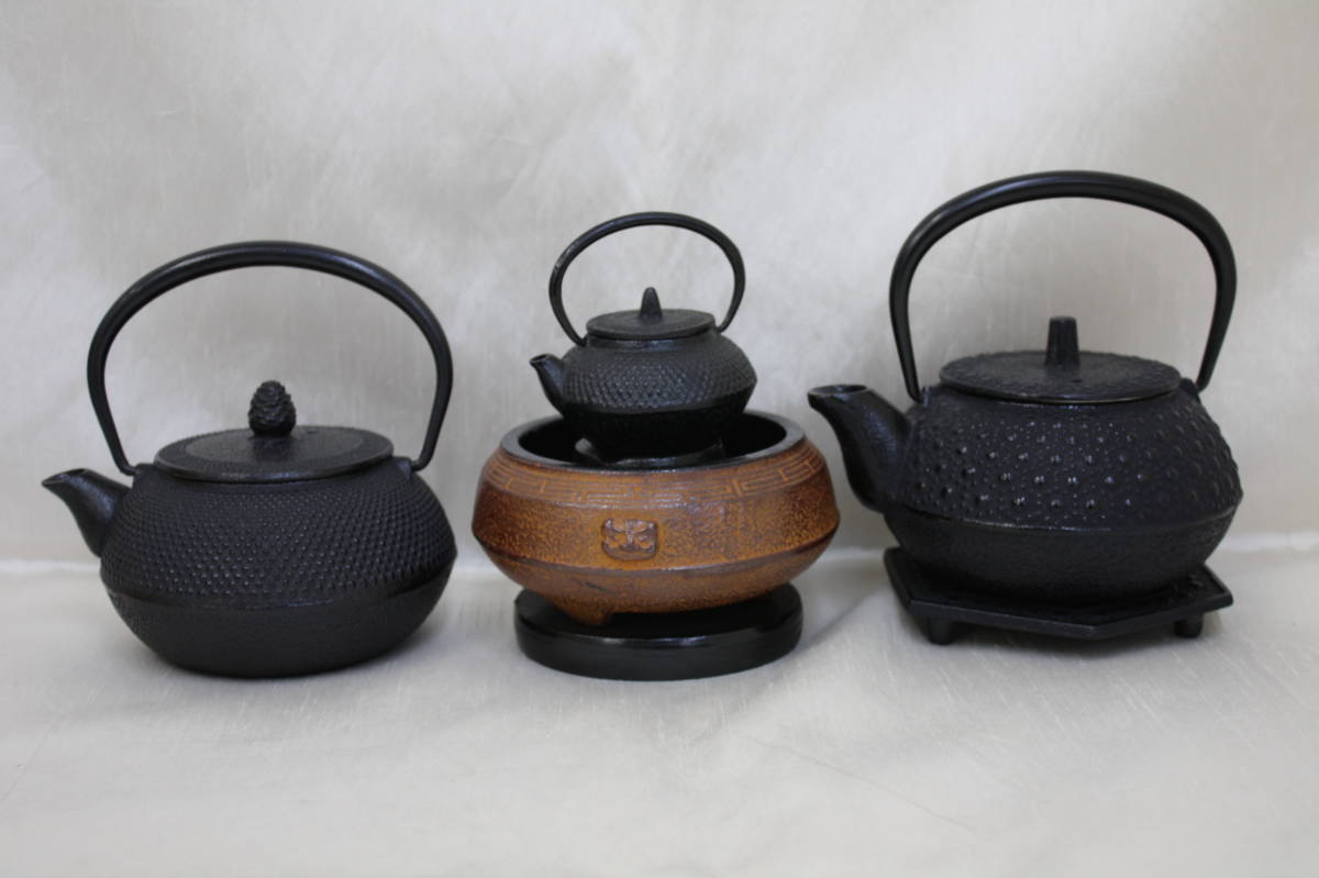 ♪1円～【中古品・未使用品】 南部鉄器おまとめ3点 （南部鉄