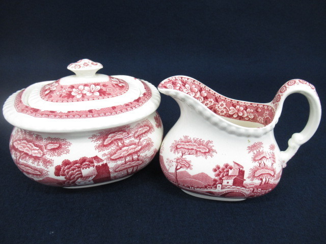 Pink Spode Tower - England | and Set Soup Saucer Etsy Cup Copeland