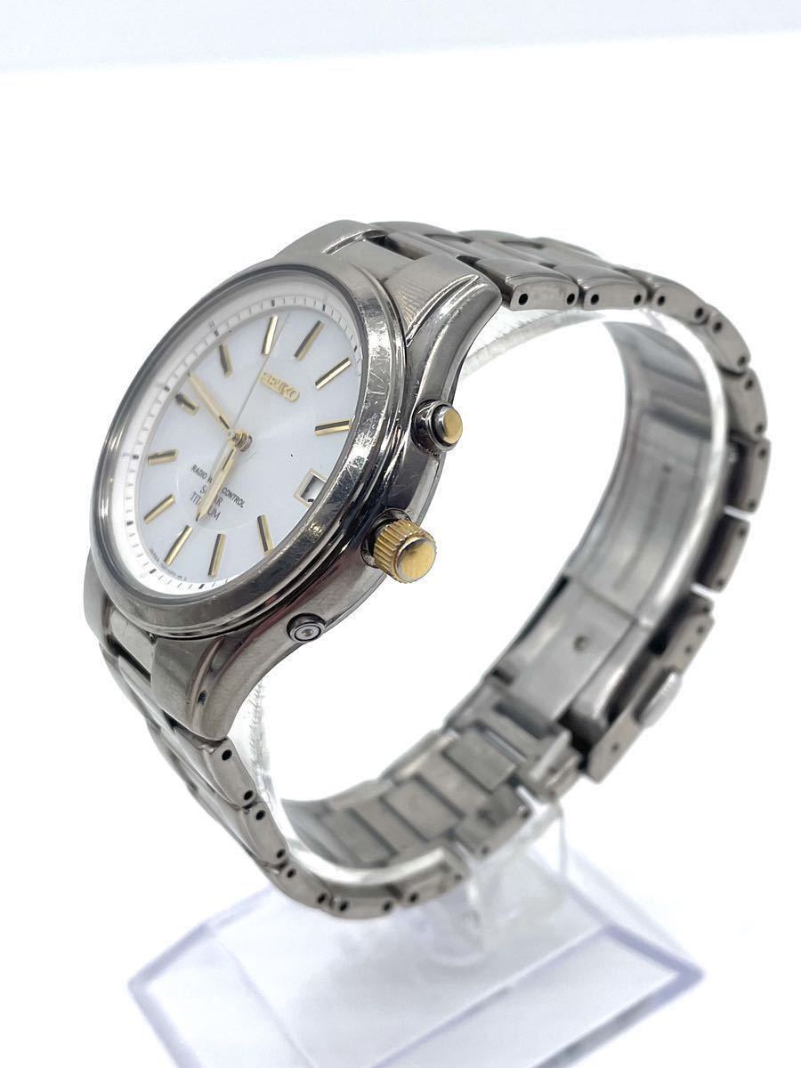 Solar Titanium Radio Seiko Wave Control 7B22-0AD0 SEIKO Men's
