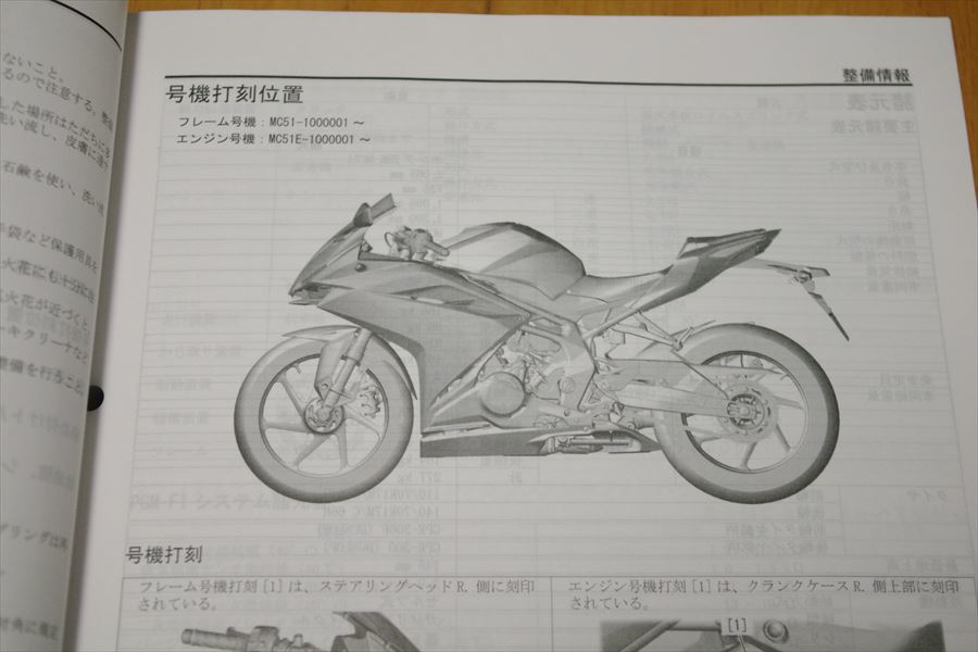 CBR250RR /RR (ABS) MC51 サービスマニュアル 中古 整備書 ホンダ