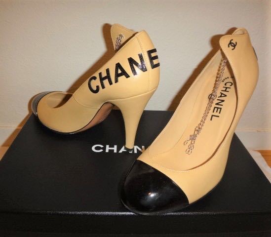 1000円～CHANELロゴマニアなパンプスCCココマーク36アンクレット付