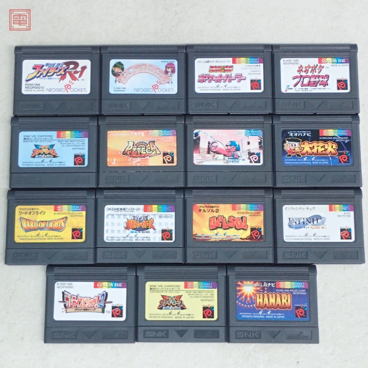 100%新品，高品質 NGP ネオジオポケット/カラー サムライスピリッツ 2/頂上決戦最強ファイターズ/ネオポケプロ野球等 ソフトのみ まとめて15本set 未検品 10(ネオジオ)｜売買されたオークション情報、yahooの商品 ネオジオ