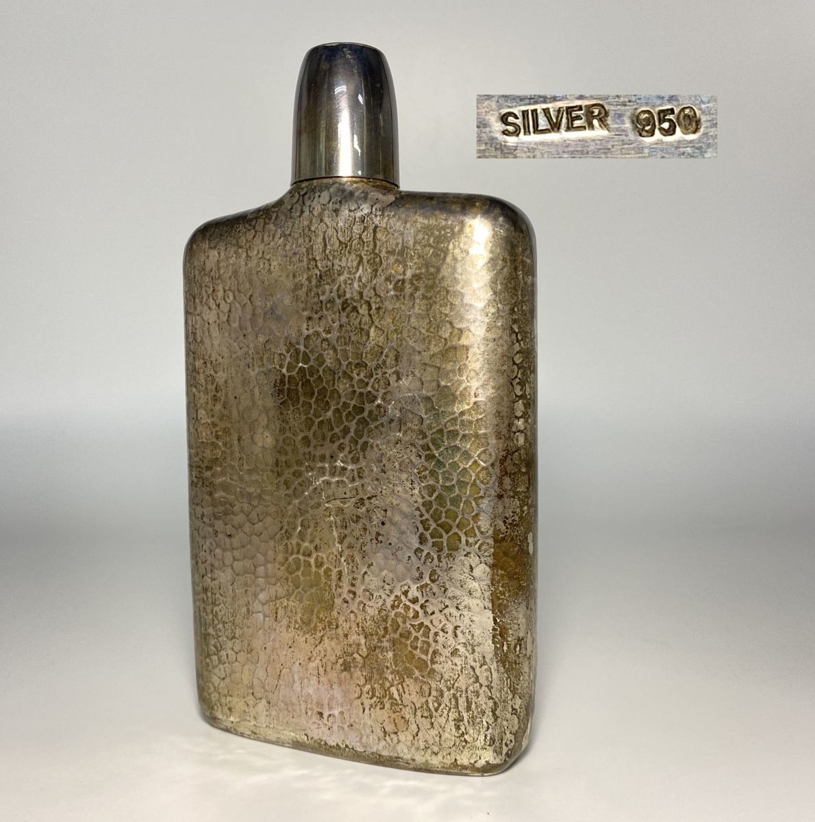 シルバー 銀製スキットル スキットル シルバー無垢 silver 刻印あり