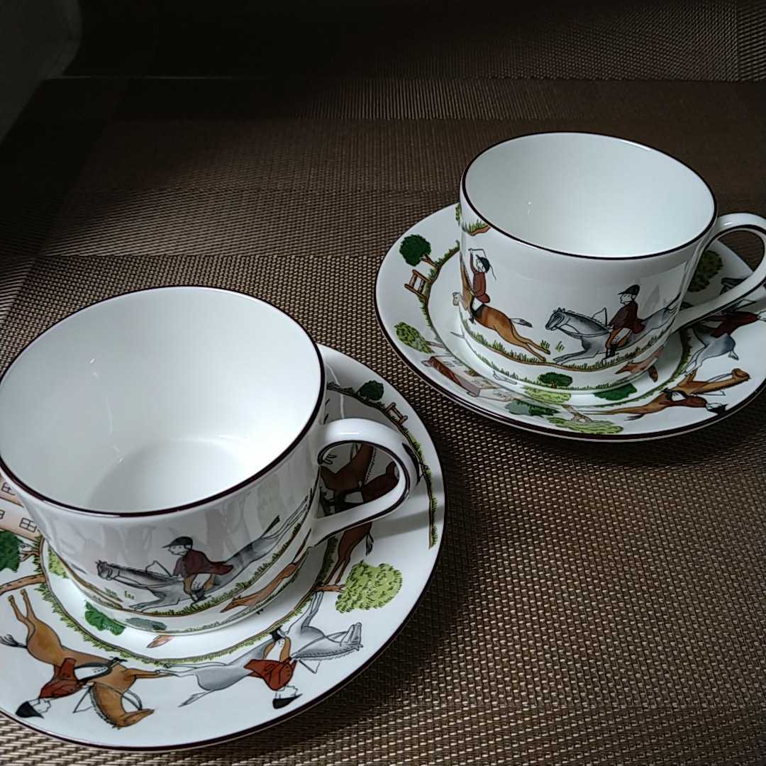 コールポート カップ＆ソーサー ハンティングシーン ☆ - アンティーク