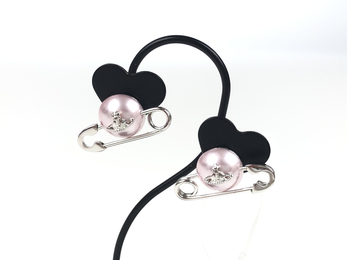 送料無料あり　未使用　ヴィヴィアン・ウエストウッド　Vivienne　Westowood　ピンク　フェイクパール　ピアス　YAS-5423S