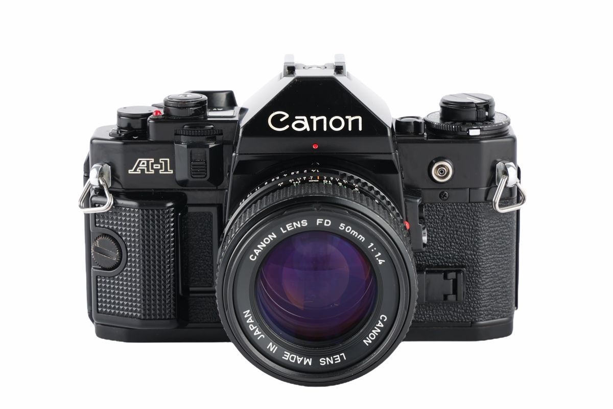 03248cmrk Canon A-1 + New FD 50mm F1.4 MF一眼レフ フイルムカメラ 標準