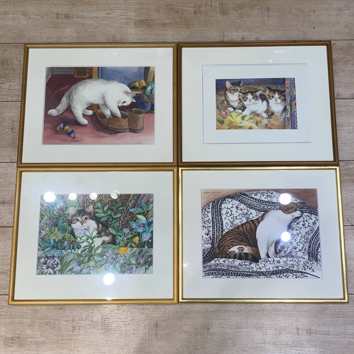 AHS 中古 加島祥造 墨彩詩画 1日が終わっても・・・ 真作 : 加島 祥造