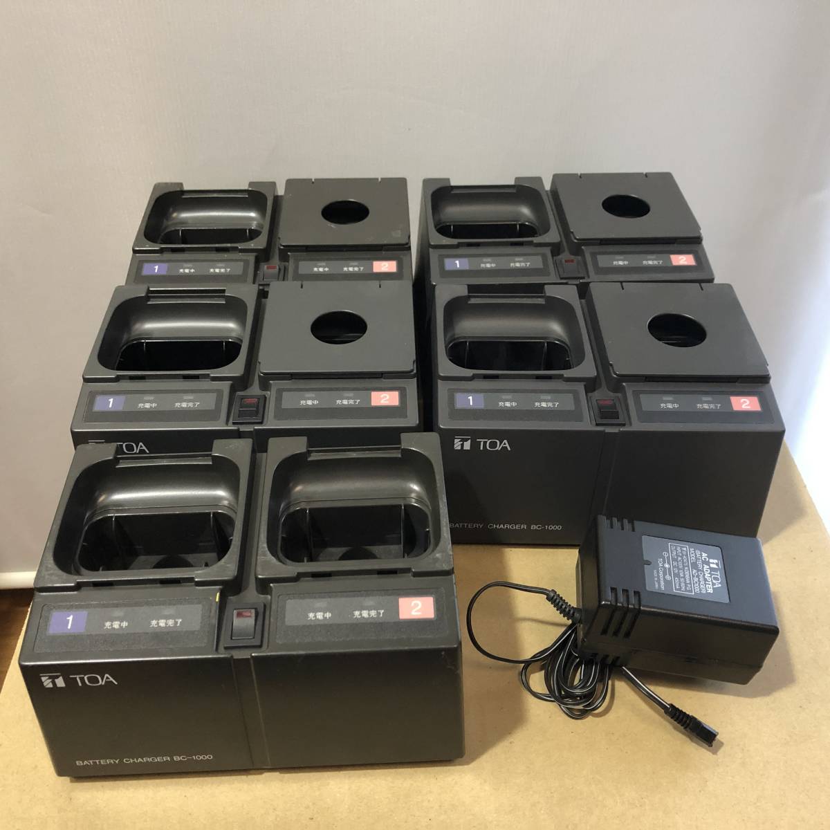 最安値，本物保証 TOA ワイヤレスマイク充電器 BC-1000 5台セット
