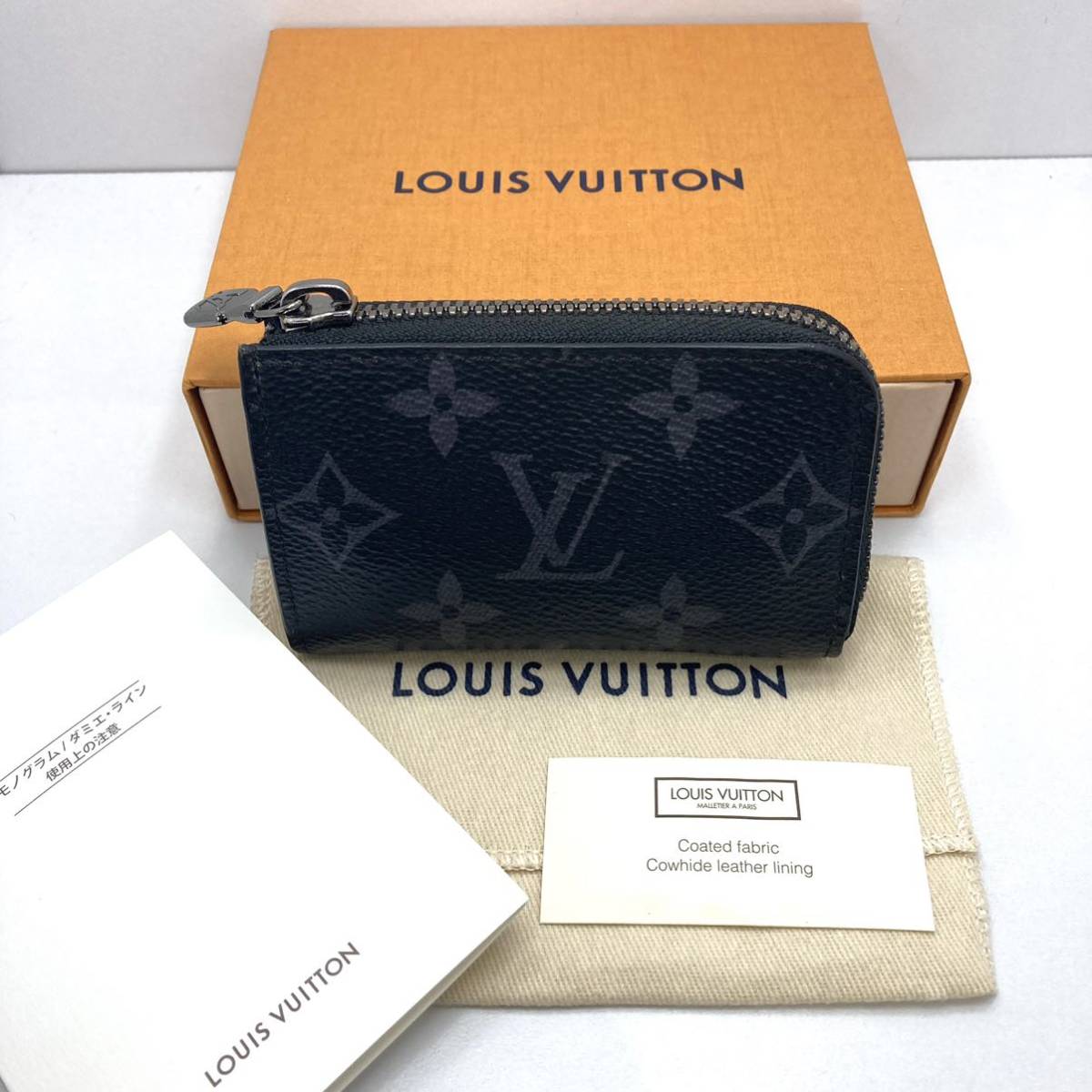 美品 ルイヴィトン LOUIS VUITTON モノグラム エクリプス コインケース 