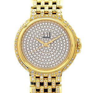 ★☆dunhillダンヒルエリートK18/SSダイヤベゼルボーイズ超美品