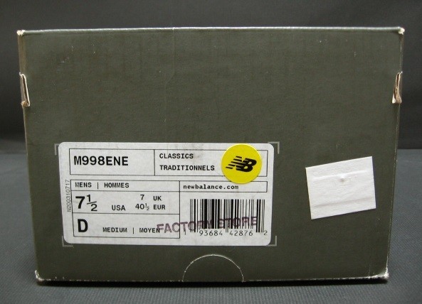 新品本物 New Balance M998ENE USA製 スニーカー US7.5 25.5cm Orange/Mint/Tan ペールトーン カラー in Made USA 口コミ・レビュー｜New Hypebeast usaの通販