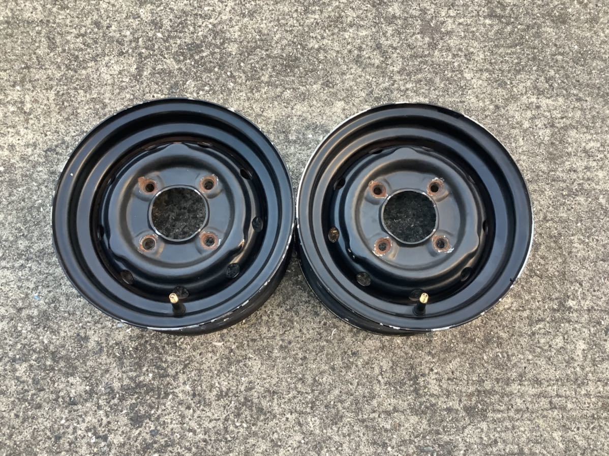 14インチホイールのみ　5.5J+38 PCD100 2本②【中古】 激安アウトレット モール ローバーミニ！10インチ4.5J 鉄ホイール 2本