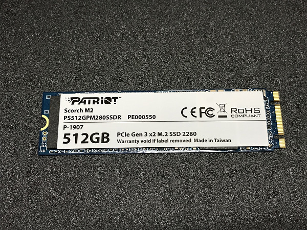 Patriot M.2 NVMe SSD 512GB
