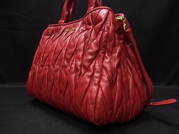 1円 □美品□ miumiu ミュウミュウ マテラッセ ゴールド金具 2WAY 