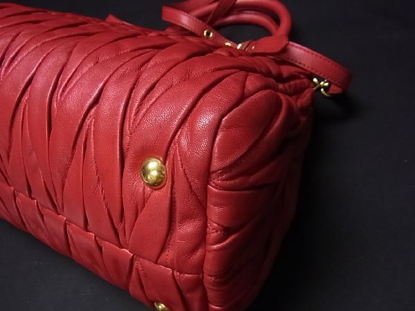 1円 □美品□ miumiu ミュウミュウ マテラッセ ゴールド金具 2WAY 