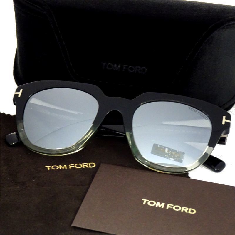 ■TOM FORD EYEWEAR トムフォード 定7.6万 伊製 ウェリントン ミラーレンズ UVcut サングラス メガネ ケース付 FT0686 03C▲078▼bus1771b