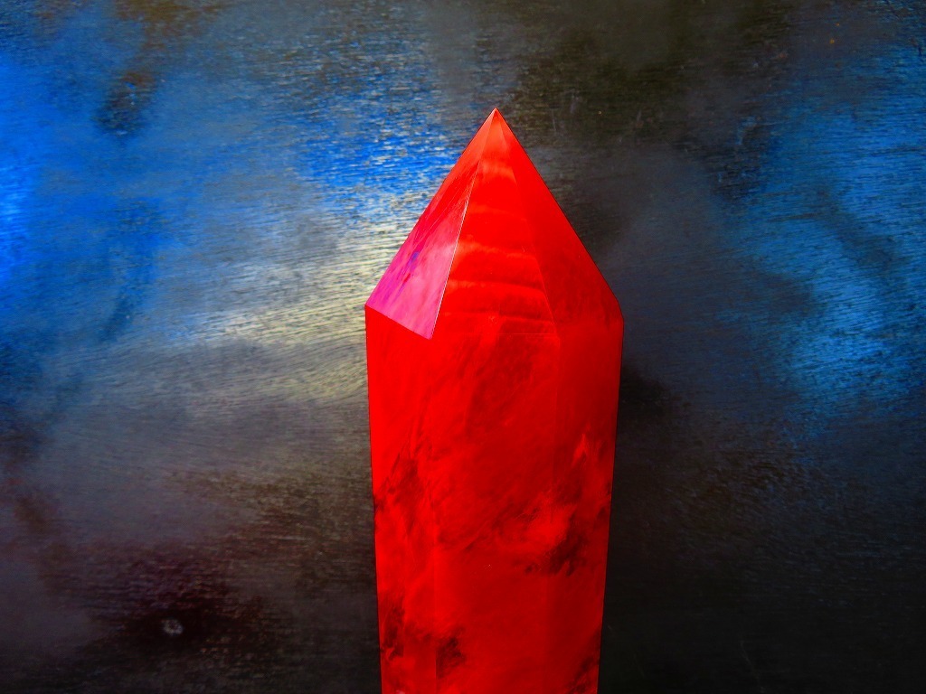 売り切りセール！美品　水晶　六角柱　ポイント　13cm 892g 高透明度 レア 六角柱 水晶 超巨大 211mm 天然赤水晶六角柱｜Yahoo!フリマ（旧PayPay