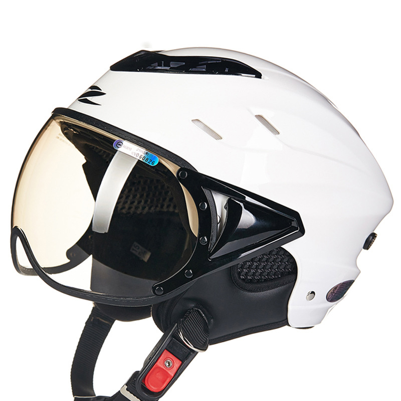 軽量かっこいい バイクヘルメット半帽ジェットヘルメット 高品質 おしゃれ日焼け止め アンチショツク男女兼用多色選択可能白色 Lサイズ 売買されたオークション情報 Yahooの商品情報をアーカイブ公開 オークファン Aucfan Com