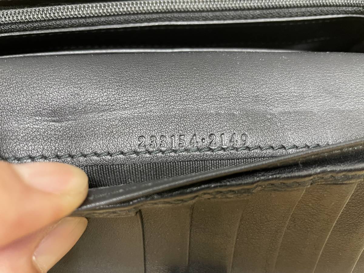 グッチGUCCI 233154・2149グッチシマ二つ折り長財布☆黒ブラック