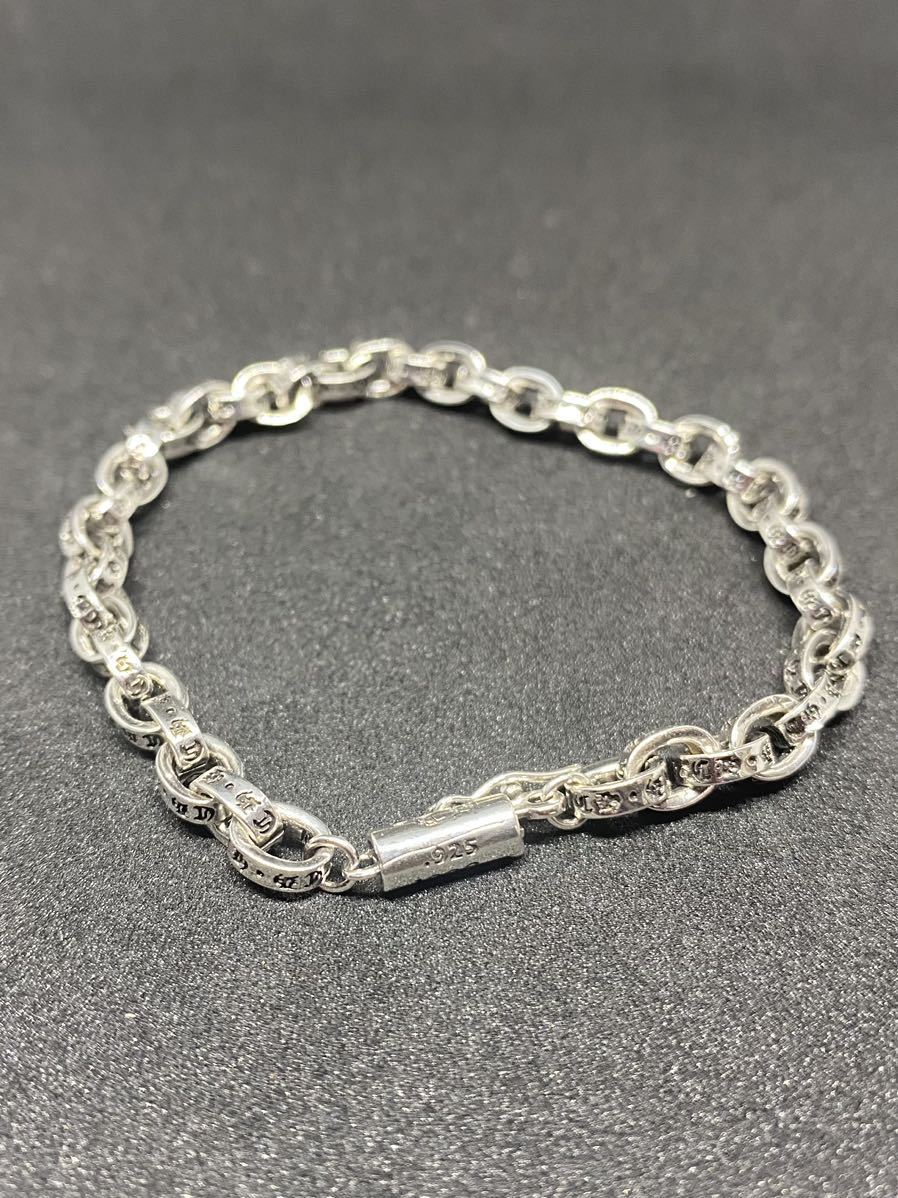 ☆シルバー925 ペーパーチェーン ブレスレット シルバーアクセサリー18cm クロムハーツ好きに!!