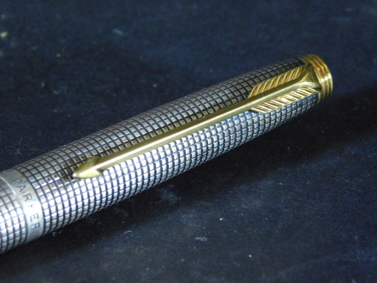 Parker Sterling 14kPOINT刻印 万年筆 銀 金