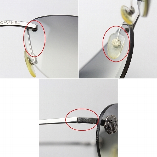 CHANEL シャネル 4084 c.124/8G 62□15 120 カメリアモチーフ付