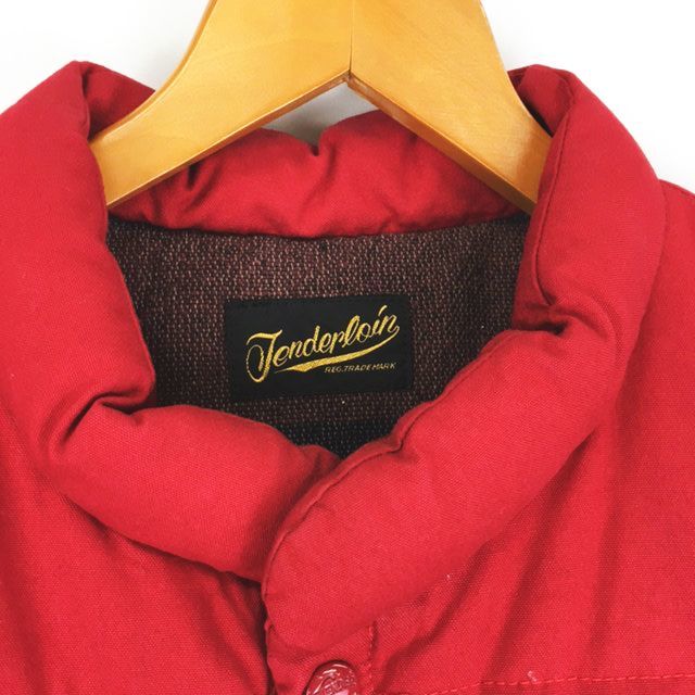 テンダーロイン TENDERLOIN ダウン ベスト 赤 レッド M メンズ 【公式