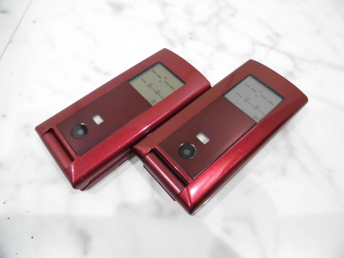 au 携帯電話 KYOCERA 簡単ケータイ K004 2台セット ワインレッド KDDI