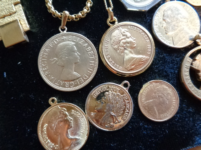 本物K18ピアス3点他24K,18K,fine gold999.9刻印含むエリザベス・リバティコインアクセサリー、純金箔など大量セット_7