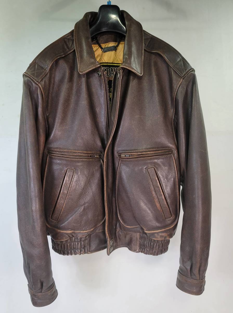 □ [ヴィンテージ] HARLEY DAVIDSON SCREAMIN EAGLE CLUB/シングルライダースジャケット サイズ38