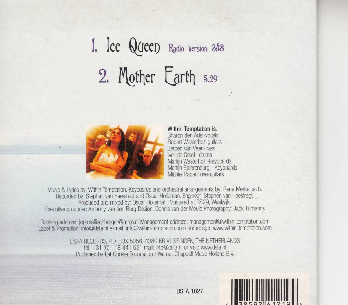 女性Voゴシック　WITHIN TEMPTATION /ICE QUEEN シングル_2