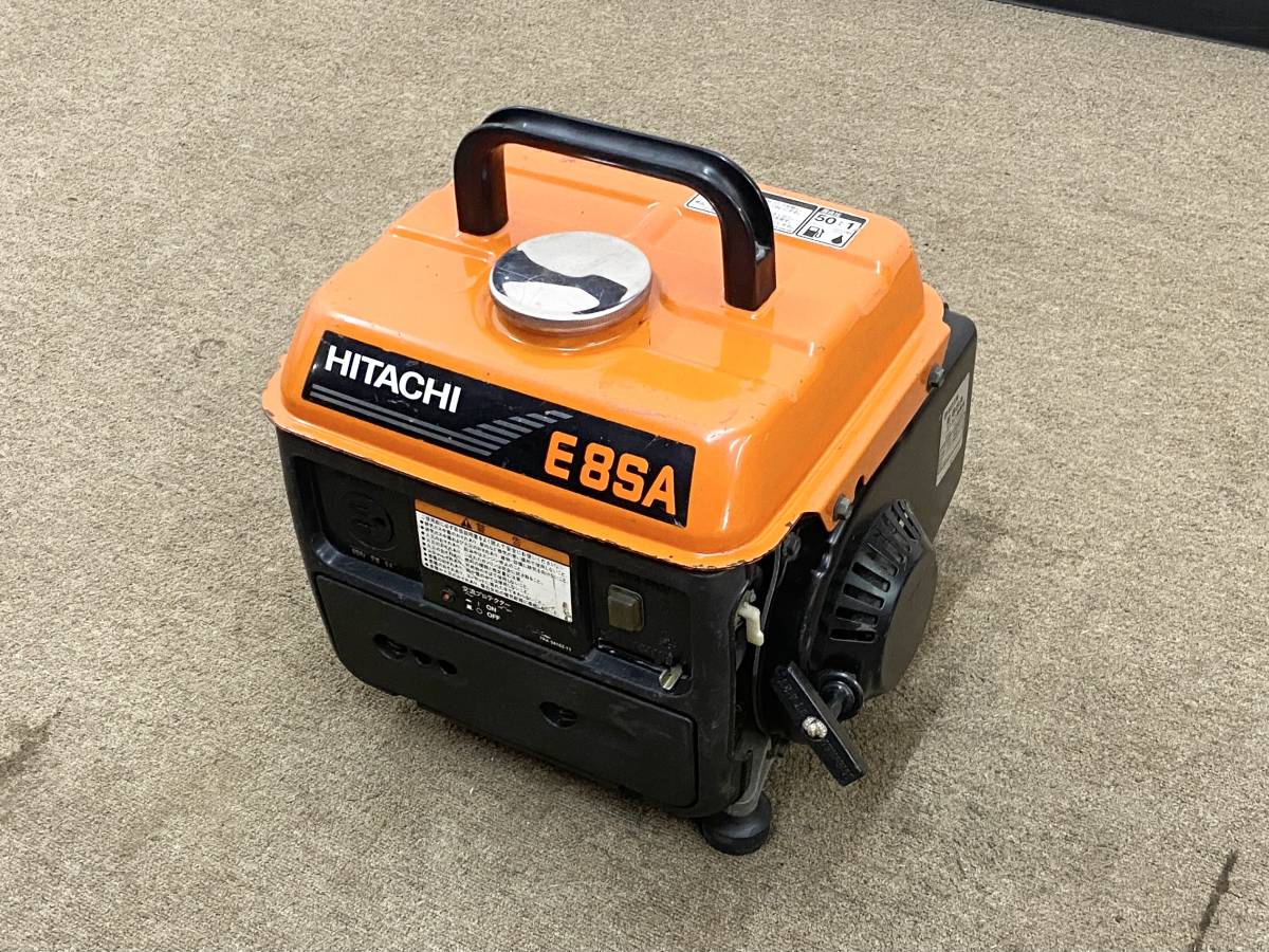 HITACHI E8SA ポータブル発電機 USED◇【日立工機 HITACHI ポータブル エンジン発電機 モデル E8SA