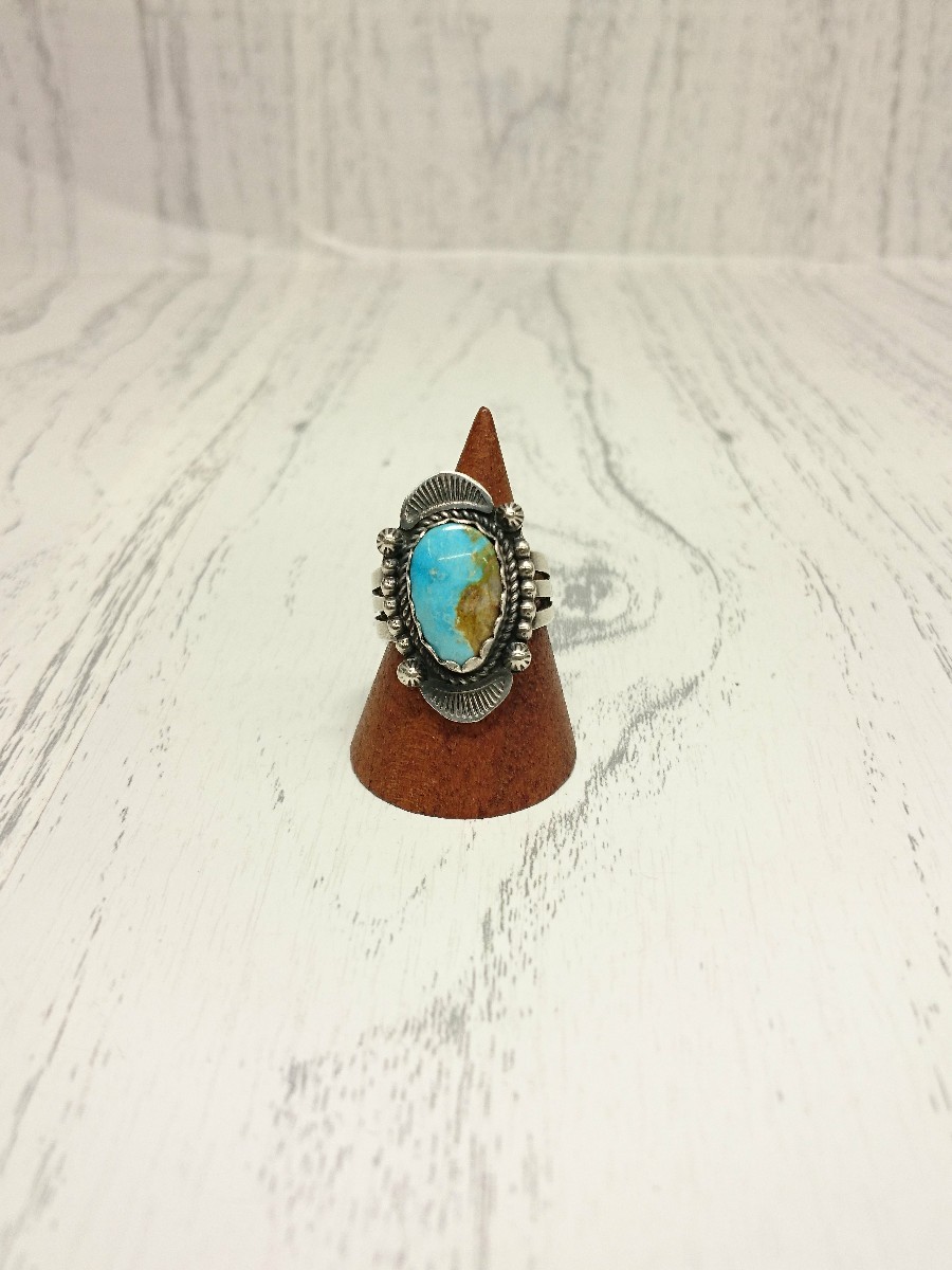 NAVAJO◇フレッドピータース/ターコイズ/リング/SILVER/17号/SLV 17号