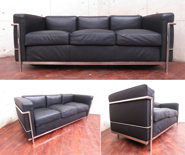 リプロダクトLe Corbusierル・コルビュジエ　LC2 オットマン　単体 リプロダクトLe Corbusierル・コルビュジエ LC2 オットマン 単体