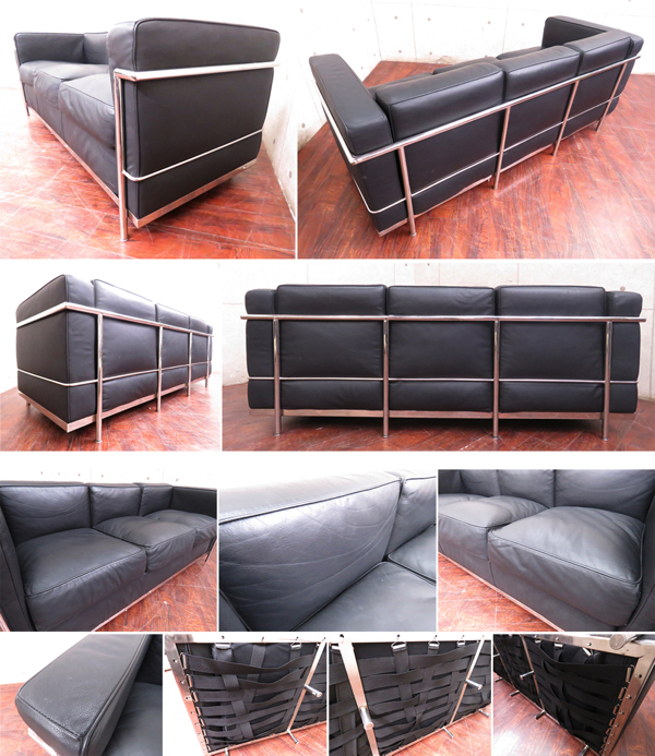 リプロダクトLe Corbusierル・コルビュジエ　LC2 オットマン　単体 リプロダクトLe Corbusierル・コルビュジエ LC2 オットマン 単体