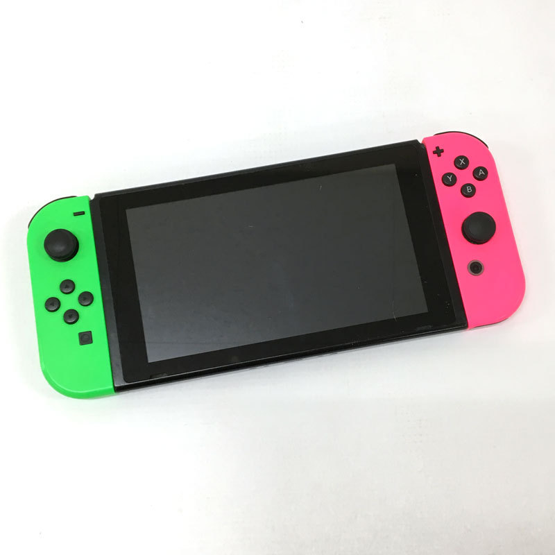 中古】ニンテンドースイッチ 本体 ジョイコン ネオングリーン/ネオン