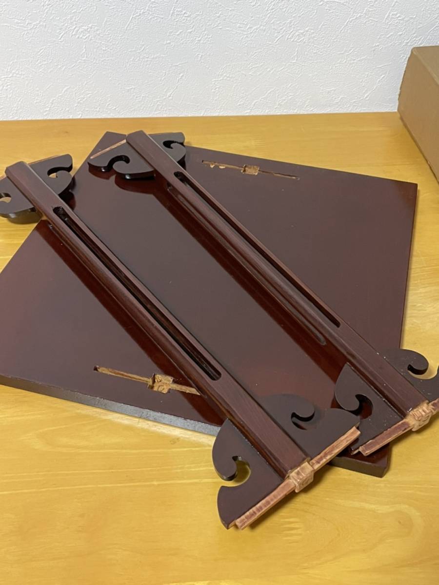 正規品，人気SALE】 茶道具 木製 真塗 寿棚 組立式 箱 A-056