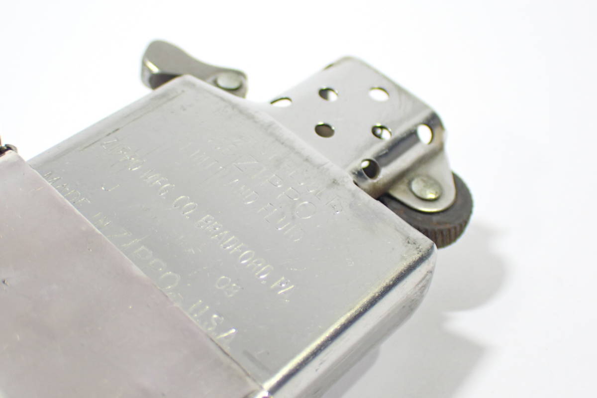 Zippo ジッポ STERLING スターリング シルバー 筆記体 斜字体 オイル 